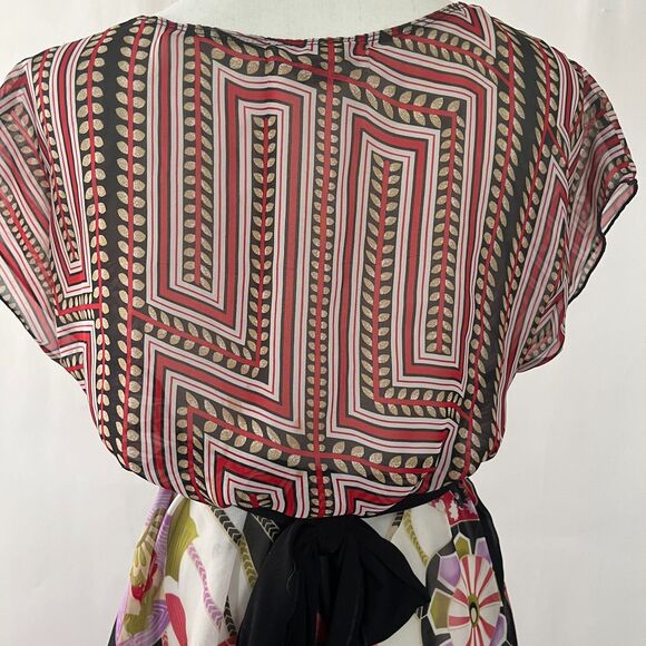 Y2K‎ Babydoll Top Charlotte Russe Medium Sheer Floral Paisley Boho Asian Twee - Picture 4 of 11